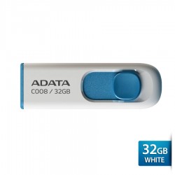 ADATA C008 - Flashdisk USB Capless Sliding - 32GB Putih-biru