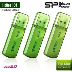 Silicon Power Helios 101 Flashdisk USB2.0 - 16GB-64GB Green