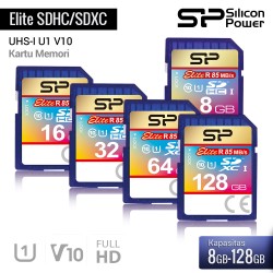 Silicon Power Kartu Memori SDHC/SDXC Elite UHS-I U1 Class-10 - 128GB